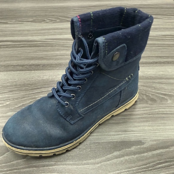 Cliffs by White Mountain Boots Women’s 7M Karlyssa Hiking Blue Leather Lace Up - Picture 3 of 11